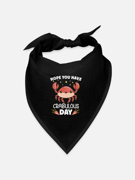 Krabbenkrabbenkrabbenflüsterer Krabbenjagdfischer - Bandana Dreieckstuch - Schwarz