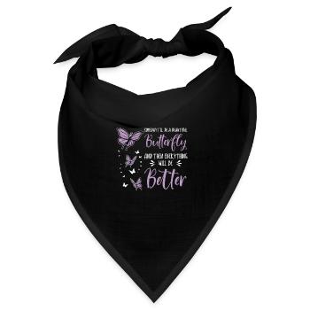 Himmlischer Schmetterling Mystische - Bandana Dreieckstuch - Schwarz - Vorne