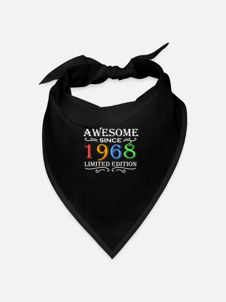 1968 - Jahrgang 1968 - Bandana Dreieckstuch - Schwarz