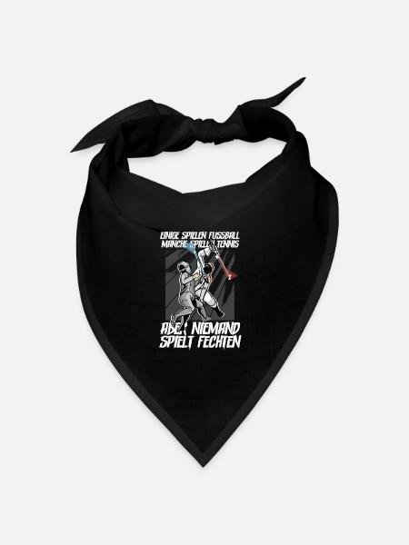 Fechten - Bandana Dreieckstuch - Schwarz