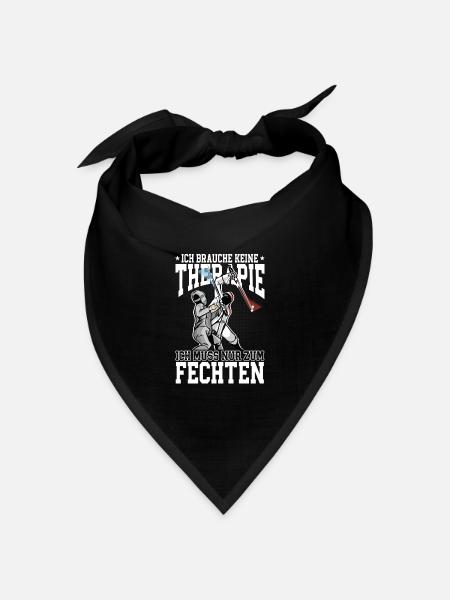 Fechten - Bandana Dreieckstuch - Schwarz