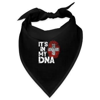 Schweiz Schweizer Swiss Alpen Geschenk - Bandana Dreieckstuch - Schwarz - Vorne