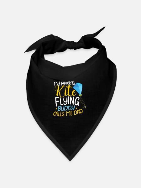 Kite Flying Kite Fan Für Fite Flying Lovers - Bandana Dreieckstuch - Schwarz