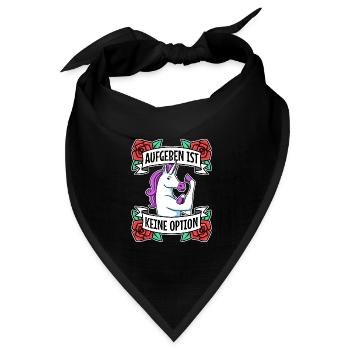Aufgeben ist keine option - Bandana Dreieckstuch - Schwarz - Vorne