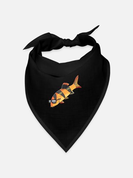 Prachtschmerle Mama Schmerlen Fisch Fischer - Bandana Dreieckstuch - Schwarz