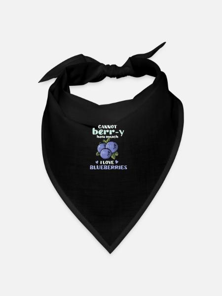 Blaubeere Heidelbeere Strauch Wald Waldfrucht - Bandana Dreieckstuch - Schwarz