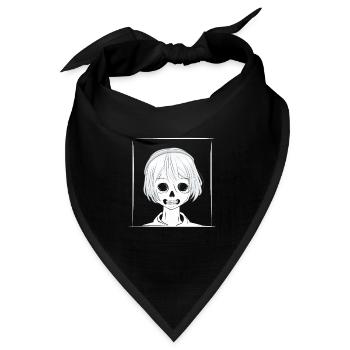 Goth Girl Occult Gothic Halloween - Bandana Dreieckstuch - Schwarz - Vorne