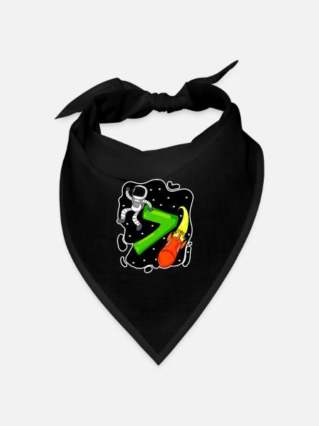 Junge 7 Jahre alt - 7. Geburtstag Geschenk - Bandana Dreieckstuch - Schwarz
