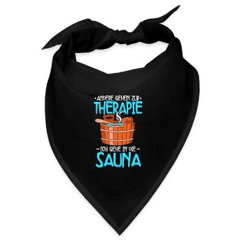Sauna - Bandana Dreieckstuch - Schwarz - Vorne