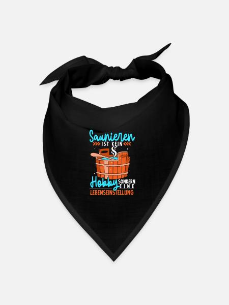 Sauna - Bandana Dreieckstuch - Schwarz