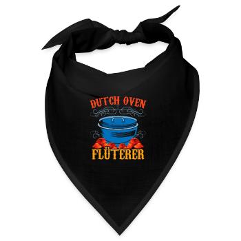 Dutch Oven Flüsterer Dopfen Outdoor - Bandana Dreieckstuch - Schwarz - Vorne