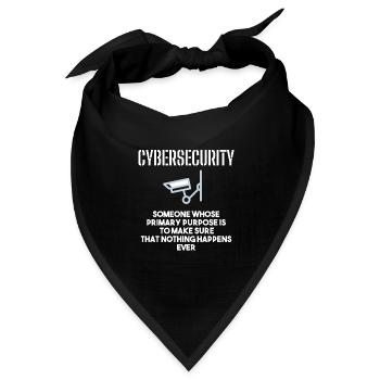 Cybersecurity - IT-Sicherheit Informatiker - Bandana Dreieckstuch - Schwarz - Vorne
