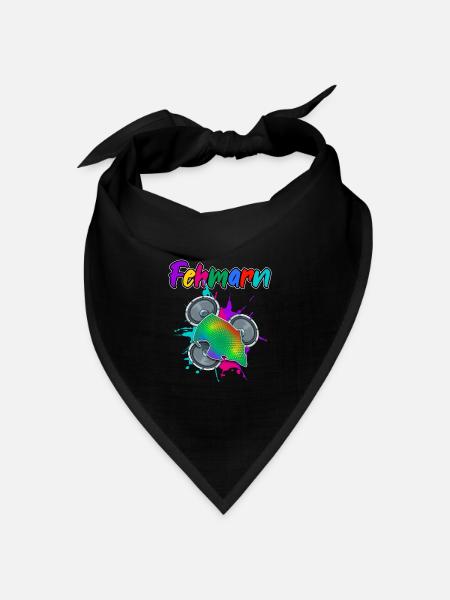 Fehmarn Beat - Bandana Dreieckstuch - Schwarz
