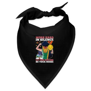 Work Hard In Silence Let Your Success Be Your - Bandana Dreieckstuch - Schwarz - Vorne