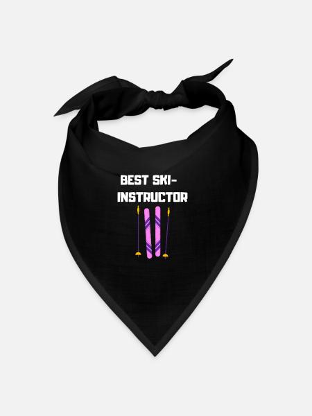 Bester Ski Lehrer - Bandana Dreieckstuch - Schwarz