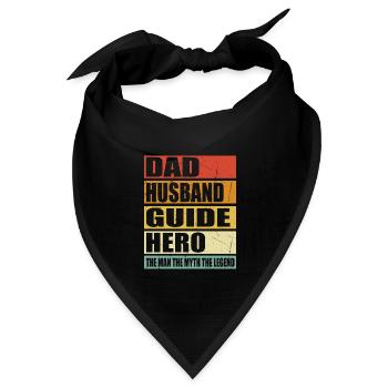 Vater Ehemann Tourguide Held - Bandana Dreieckstuch - Schwarz - Vorne