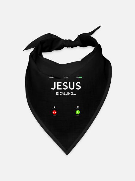 Jesus ruft Christen - Bandana Dreieckstuch - Schwarz