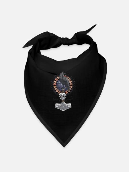 Nordischer Wikinger-Hammerrabe - Bandana Dreieckstuch - Schwarz