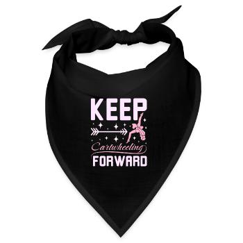 Keep catwheelig forward - Bandana Dreieckstuch - Schwarz - Vorne