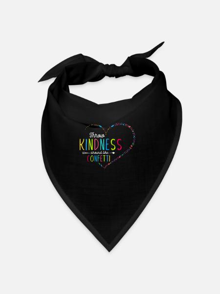 Freundlichkeit Wie Konfetti Verbreiten - Bandana Dreieckstuch - Schwarz