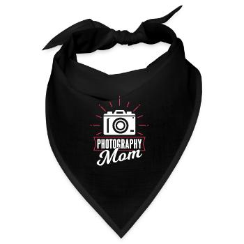 Fotografin Mama Kamera Fotografie Mutter - Bandana Dreieckstuch - Schwarz - Vorne