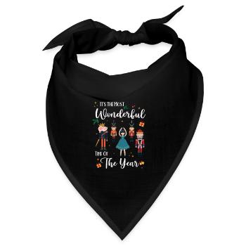 Märchen Klara Nussknacker Figur Prinz Ballett Weih - Bandana Dreieckstuch - Schwarz - Vorne