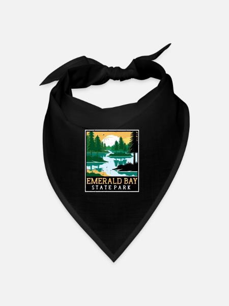 State Park Nevada Emerald Bay Kalifornien Camping - Bandana Dreieckstuch - Schwarz