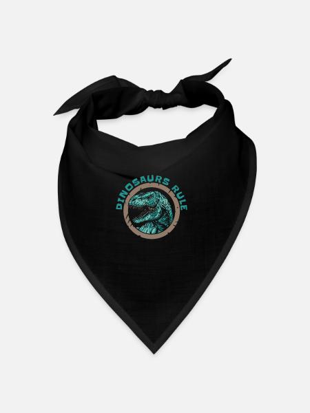 Dinosaurier Erwachsener Dinosaurier - Bandana Dreieckstuch - Schwarz