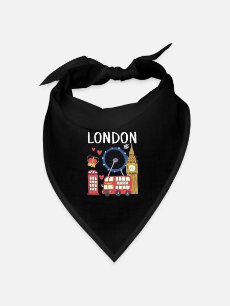 London - Bandana Dreieckstuch - Schwarz