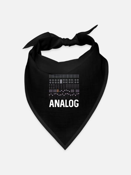 Analoger Synthesizer - Bandana Dreieckstuch - Schwarz