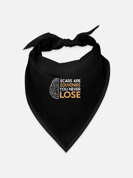 Brain Surgery Joke Brain Surgery Awareness Gift - Bandana Dreieckstuch - Schwarz