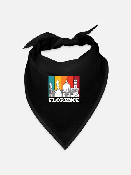 Florenz Skyline Italien Toskana Italienisches Haus - Bandana Dreieckstuch - Schwarz
