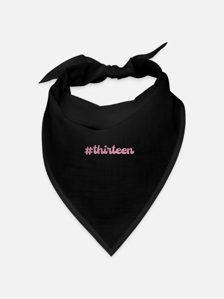 Thirteen pink - Bandana Dreieckstuch - Schwarz