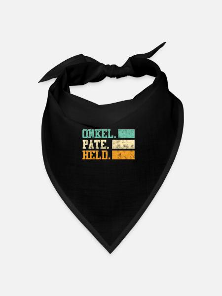 Onkel Pate Held Onkel - Bandana Dreieckstuch - Schwarz