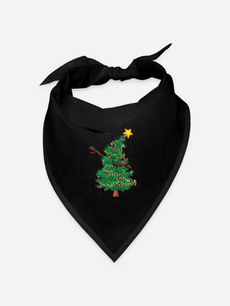 December Christmas Dab Dabbing Tree Love Christmas - Bandana Dreieckstuch - Schwarz