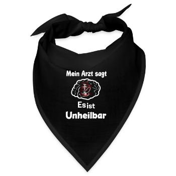 Shisha Tshirt Herren Damen Wasserpfeife Pfeife - Bandana Dreieckstuch - Schwarz - Vorne