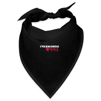 Taekwondo Tae Kwon Do Kampfsport Geschenk - Bandana Dreieckstuch - Schwarz - Vorne