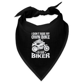 Ich Fahre Nicht Mit Meinem Eigenen Fahrrad, Aber - Bandana Dreieckstuch - Schwarz - Vorne