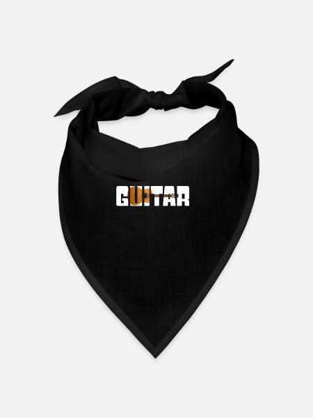 Gitarre - Bandana Dreieckstuch - Schwarz