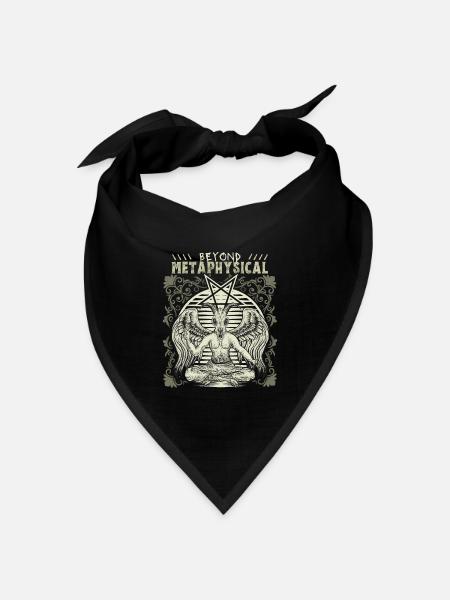 Baphomet, Okkultismus, Gottheit, Pentagramm - Bandana Dreieckstuch - Schwarz