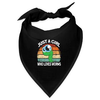 Kompost Würmer Geschenk - Bandana Dreieckstuch - Schwarz - Vorne