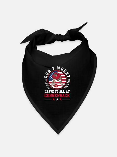 American Football Spruch - Bandana Dreieckstuch - Schwarz