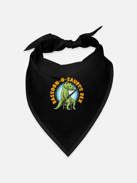 Bassoon-o-saurus Rex Dinosaurier Fagott - Bandana Dreieckstuch - Schwarz
