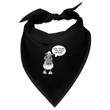 Lebe Lache Lass Mich In Ruhe - Bandana Dreieckstuch - Schwarz - Vorne