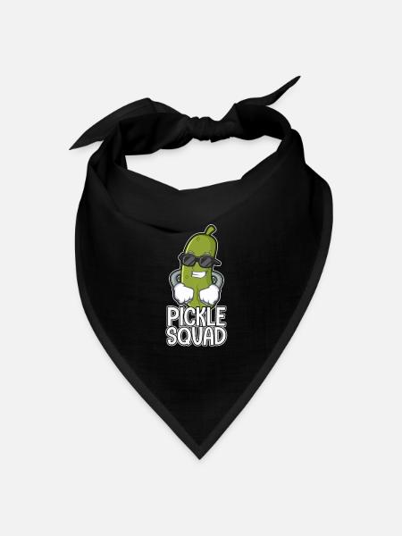 Dill Pickle Squad Pickles Food Team Pickles Love - Bandana Dreieckstuch - Schwarz