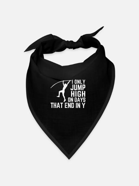 Lustiger Stabhochsprung Stabhochsprung - Bandana Dreieckstuch - Schwarz