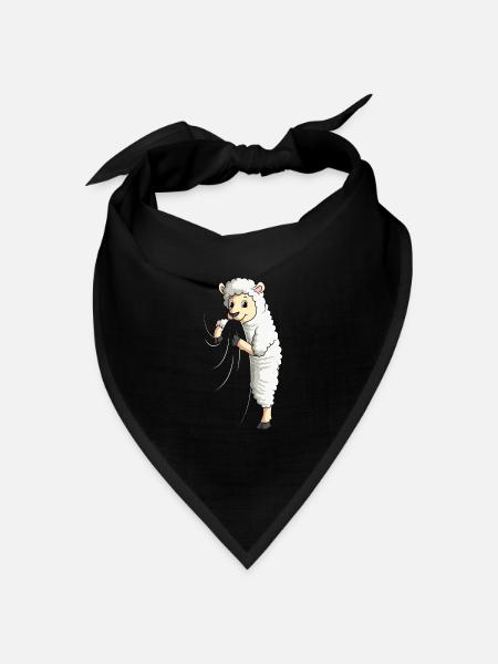 Schaf Liebhaber Schafe - Bandana Dreieckstuch - Schwarz