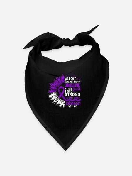 Shirt zur Sensibilisierung für häusliche Gewalt, stark sein - Bandana Dreieckstuch - Schwarz