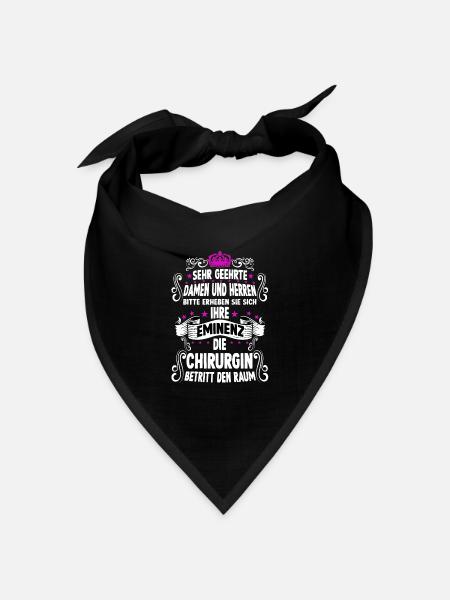 Chirurgin T witziges Spruch Motiv Chirurgin - Bandana Dreieckstuch - Schwarz