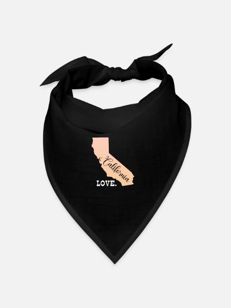 Kalifornien - Bandana Dreieckstuch - Schwarz